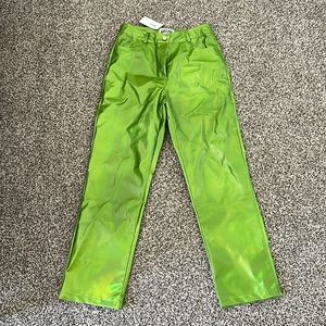 Metallic Green Pants.